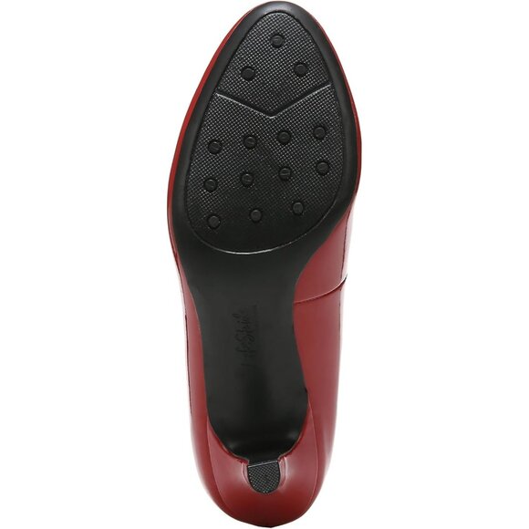 LifeStride Women Red Polyurethane Closed Pointed Toes Kitten Heel Pumps - Picture 4 of 9